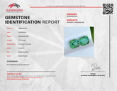 2.17 Carat Bluish Green Tourmaline Pair